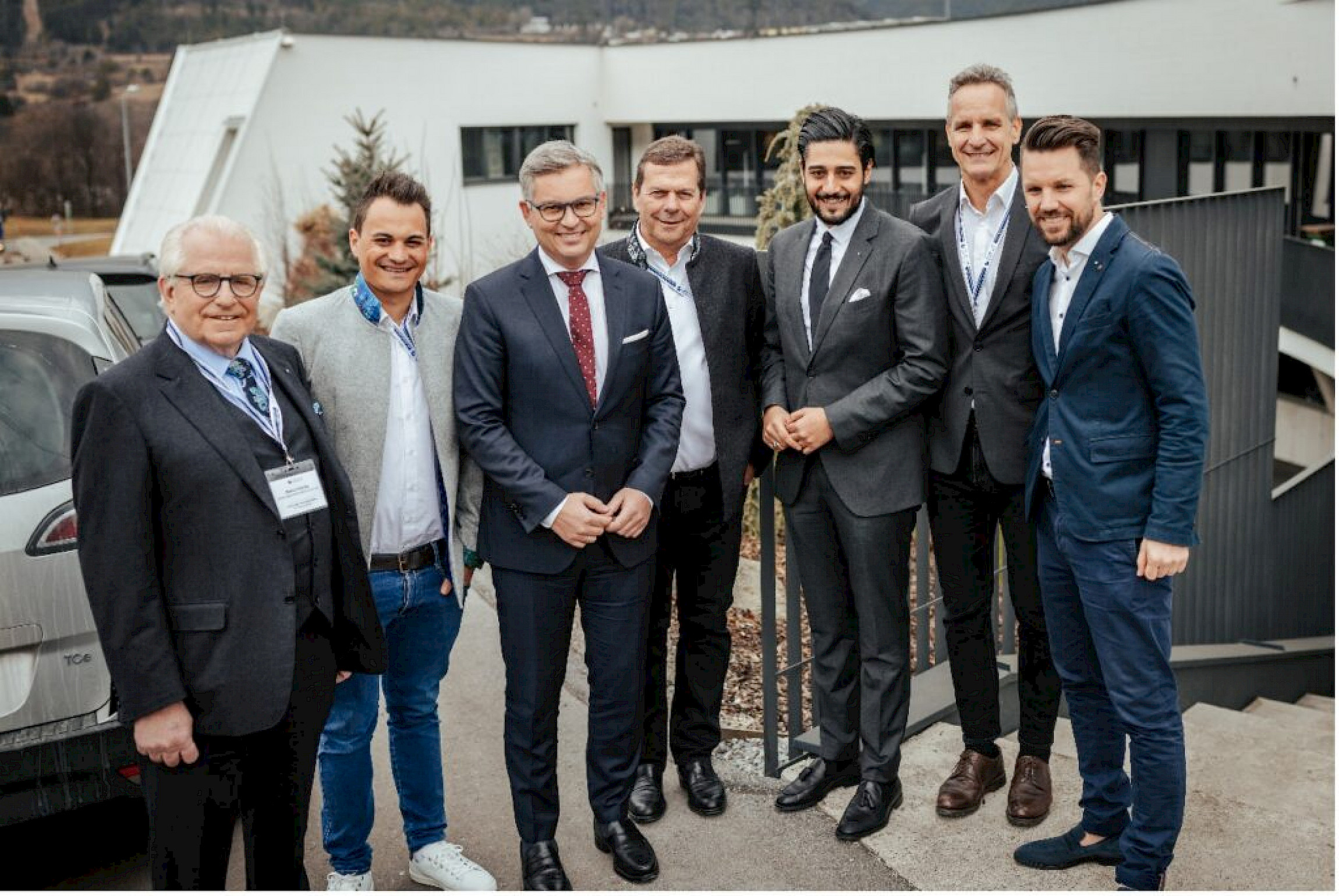 v.l.n.r. Dieter Härthe, Thomas Höpperger, BM Magnus Brunner, Harald Höpperger, Mahdi Alagha, Johannes Linhart, Ludwig Stepan